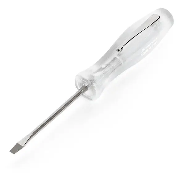 Flat Tip .025" Spark Test Clear Screwdriver